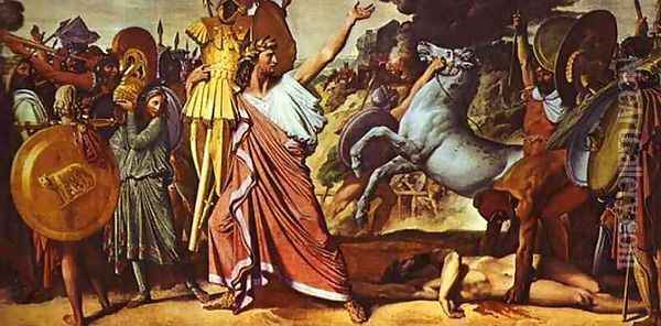 Romulus' Victory over Acron Oil Painting - Jean Auguste Dominique Ingres