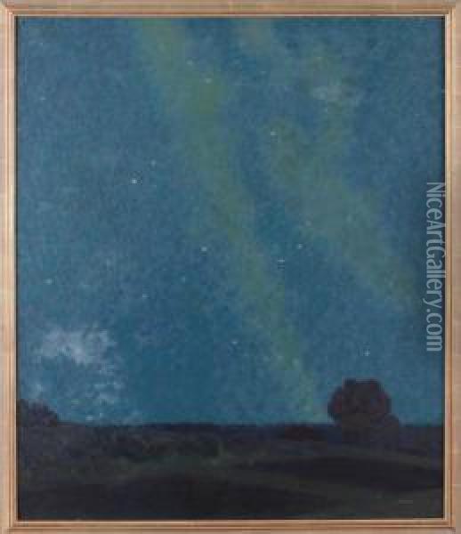 Hostkvall Oil Painting - Hilding Werner