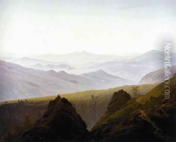 Morning in the Mountains 1822-23 Oil Painting - Caspar David Friedrich