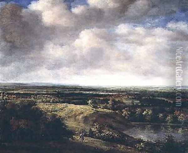 An extensive landscape Oil Painting - Philips Koninck