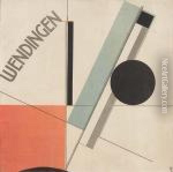 Wendingen (cover)>. Oil Painting - Eliezer Markowich Lissitzky