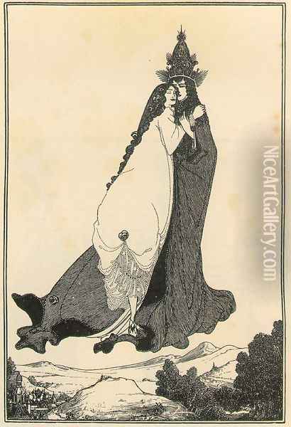 The Ascension of St. Rose of Lima Oil Painting - Aubrey Vincent Beardsley
