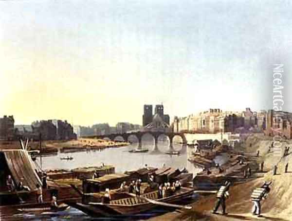 Notre Dame from Views on the Seine Oil Painting - John Gendall