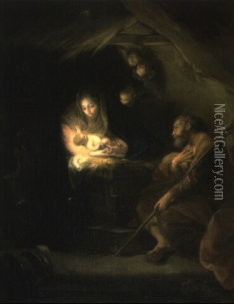 The Nativity Oil Painting - Pompeo Girolamo Batoni