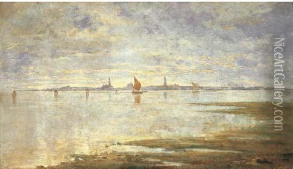 Venezia Dalla Laguna Oil Painting - Pietro Fragiacomo
