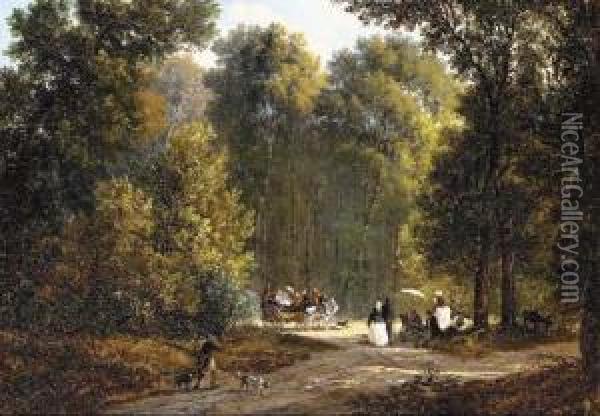 Afternoon In The Park Oil Painting - Victor DeGrailly