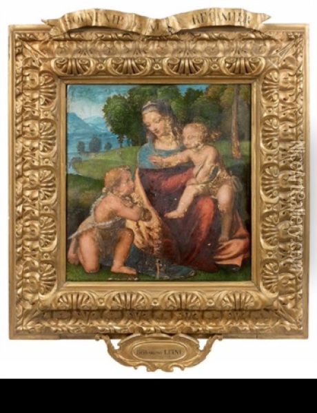 Vierge A L'enfant Avec Saint Jean Baptiste Oil Painting - Bernardino Luini