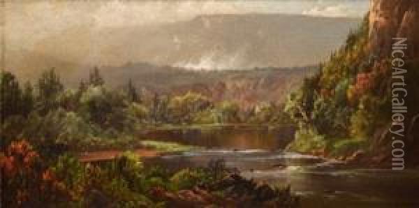 Restful Mountain (morning On The Potomac) Oil Painting - William Louis Sonntag