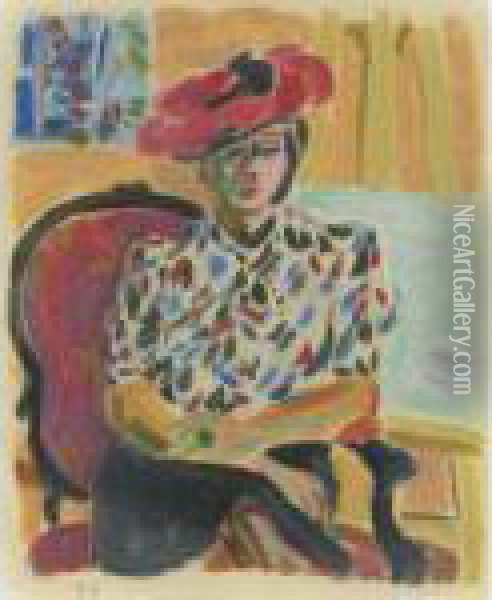 Portrait De Berthe Oil Painting - Raoul Dufy