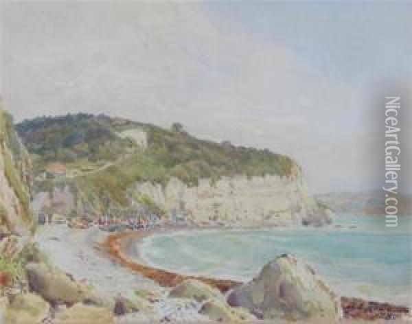 Beer Cove From The West Oil Painting - Arthur Edgar Rowe