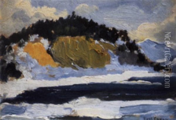 Porcupine Rock, Murray River Oil Painting - Paul Archibald Octave Caron