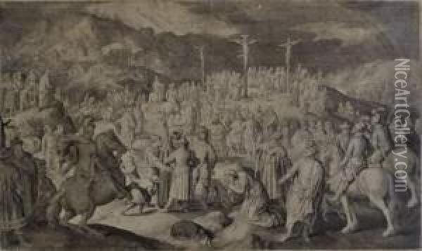 La Crucifixion Oil Painting - Nicolaes De Bruyn