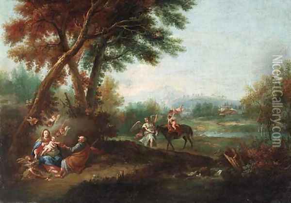 The Rest on the Flight into Egypt Oil Painting - Francesco Zuccarelli