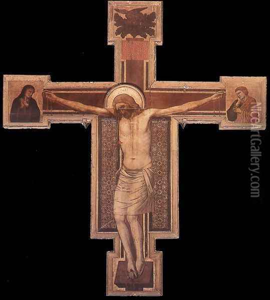 Crucifix (1) 1330s Oil Painting - Giotto Di Bondone