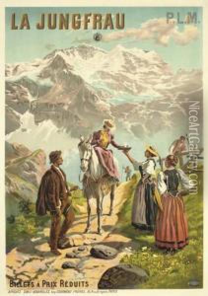La Jungfrau Oil Painting - Henri Garnier, Dit Tanconville