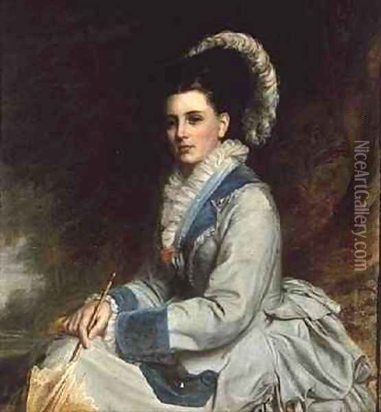 Portrait of Amy May Dicksee Oil Painting - John Robert Dicksee