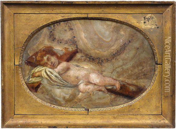 Schlafendes Christuskind Oil Painting - Antonia Tempesta