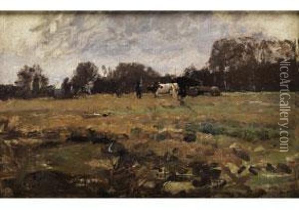Schleissheimer Moor Oil Painting - Gustav Kampmann