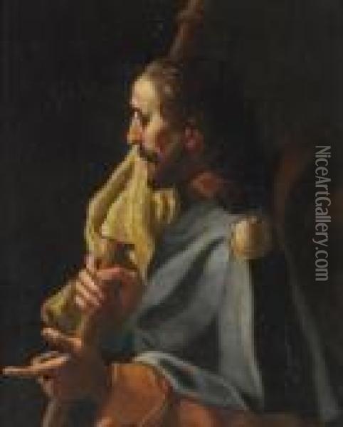 Figura Di Pellegrino Portastendardo Oil Painting - Giovanni Battista Piazzetta