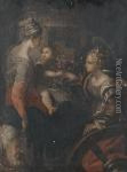 The Mystic Marriage Of St Catherine Oil Painting - Girolamo Francesco Maria Mazzola (Parmigianino)