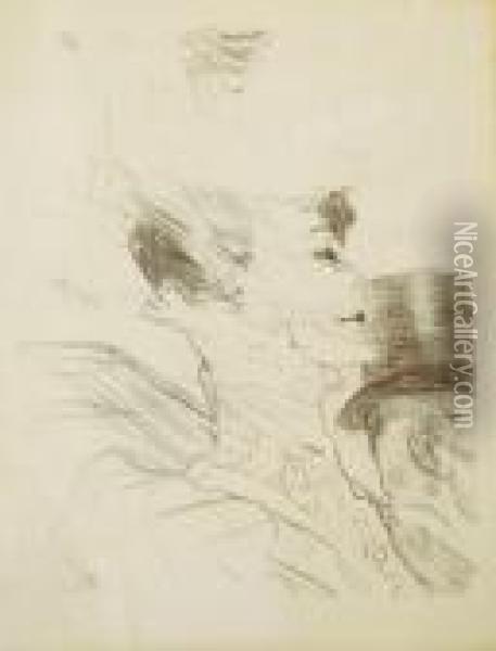 Yvette Guilbert (ou Louisebalthy) Oil Painting - Henri De Toulouse-Lautrec