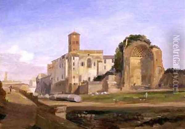 The Temple of Venus and Rome Oil Painting - Edward Lear