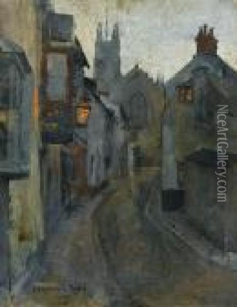 Quay Street, Penzance Oil Painting - Stanhope Alexander Forbes