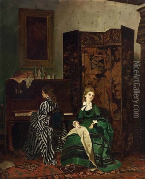 Chopin Oil Painting - Albert von Keller