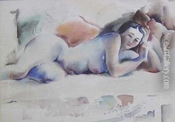 Reclining Nude Oil Painting - Earl Horter