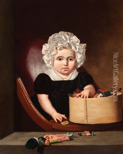 Portrait Of A Child Oil Painting - Jan Lodewijk Jonxis