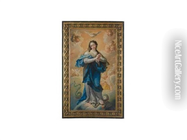 Inmaculada Oil Painting - Vicente Lopez y Portana