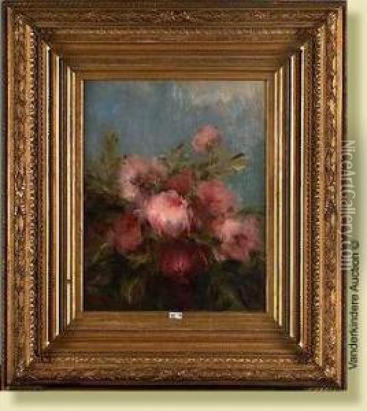 Bouquet De Roses Oil Painting - Charles Hermans