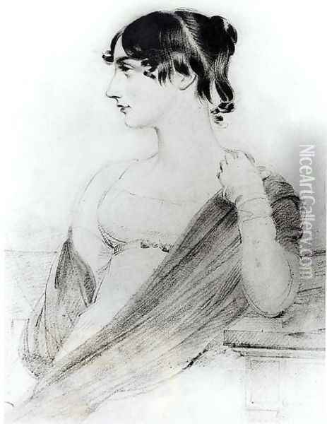 Portrait of Maria Edgeworth 1767-1849 Oil Painting - Slater, Joseph