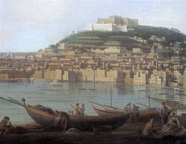 Napoli Da Levante Oil Painting - Gabriele Ricciardelli