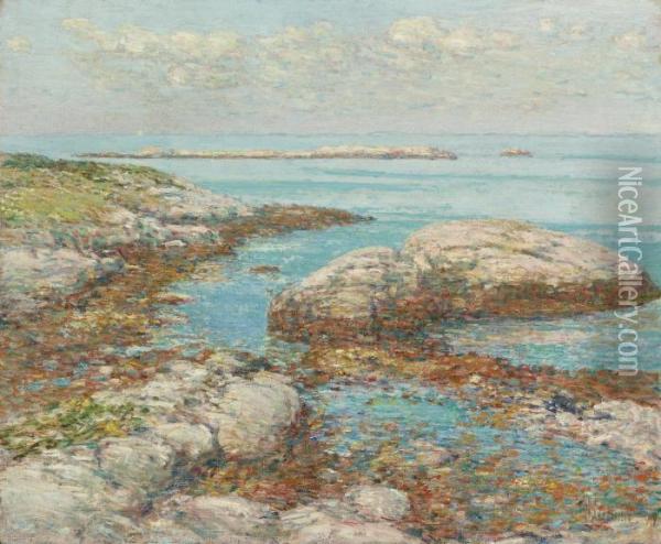 Rocks At Appledore, Morning Oil Painting - Frederick Childe Hassam