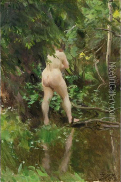 Oversvamning (the Flood) Oil Painting - Anders Zorn