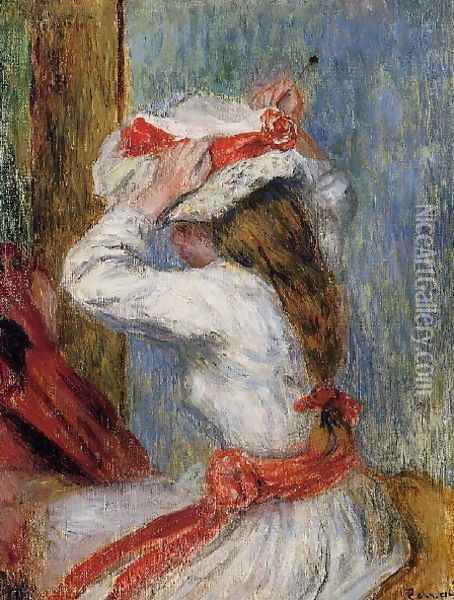 Childs Head Oil Painting - Pierre Auguste Renoir