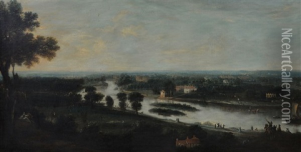 A View Of Richmond Oil Painting - Peter Tillemans