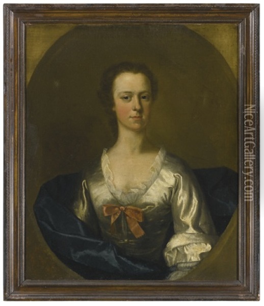 Portrait Of A Lady Oil Painting - Jeremiah Theus