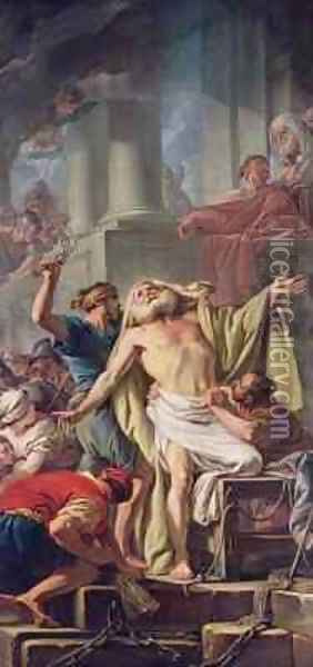 The Flagellation of St Andrew Oil Painting - Jean-baptiste Deshays