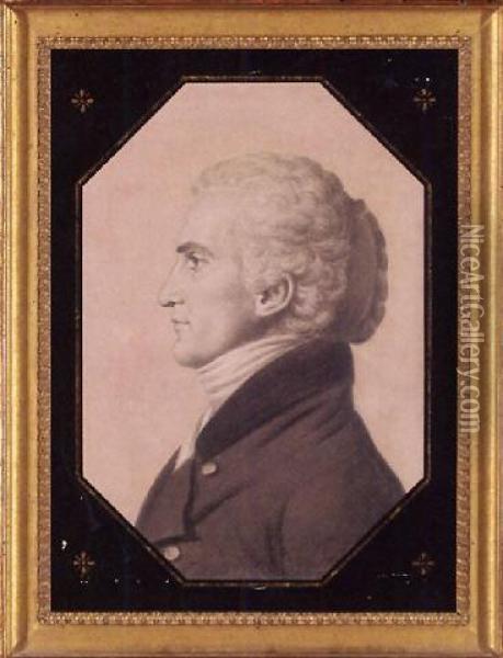 Profile Portrait Of Captain Meriwether Lewis Oil Painting - Charles B. J. Fevret De Saint-Memin