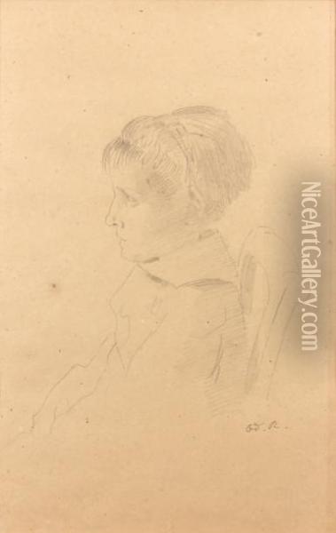 Profil Presume De Camille Redon Oil Painting - Odilon Redon
