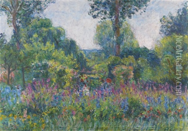 Le Jardin Et Les Fleurs Oil Painting - Blanche Hoschede-Monet