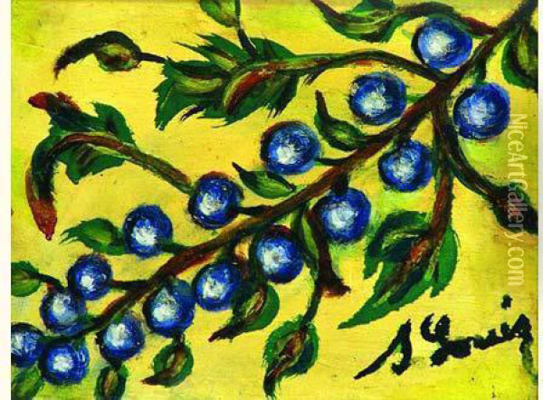 Branche Fleurie Oil Painting - Seraphine De Senlis