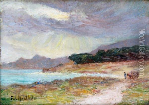 La Baie De La Ciotat Apresl'orage Oil Painting - Francois Richard De Montholon