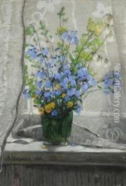 Bouquet In A Vase Oil Painting - Albert Stagura
