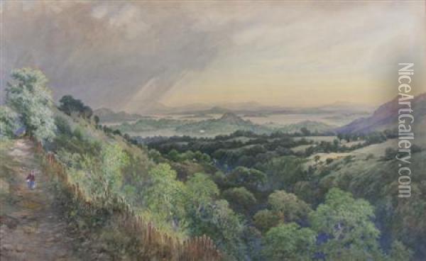 On The Lochside, Near Luss, Loch Lomond Oil Painting - Robert Frier