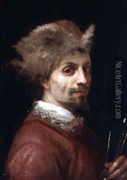 Self Portrait, c.1606 Oil Painting - Lodovico Cardi Cigoli
