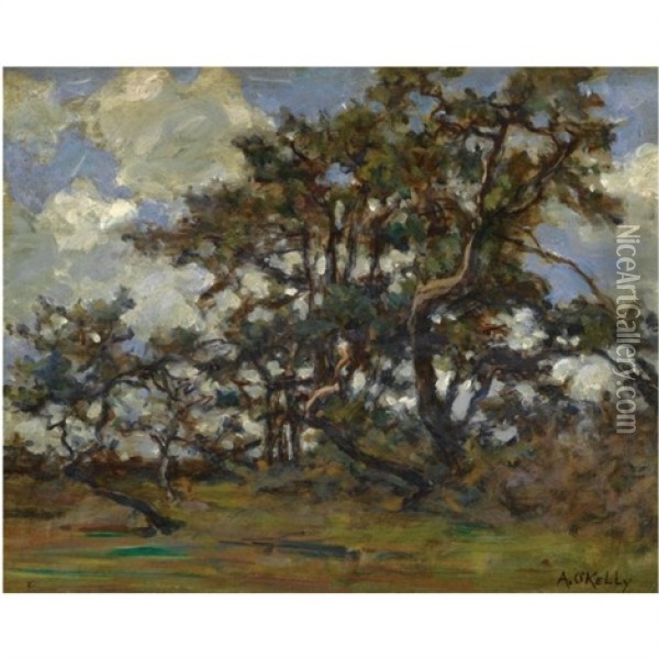 Cloudy Day Oil Painting - Aloysius C. O'Kelly