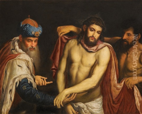 Christus Vor Pilatus Oil Painting - Paris Bordone